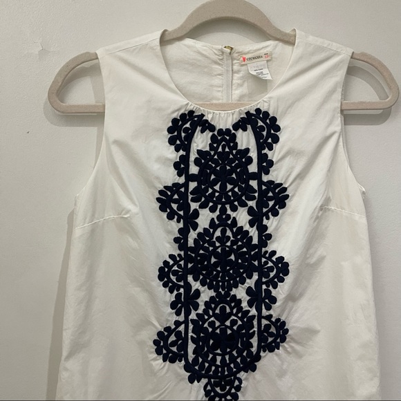 Crewcuts Girls White Embroidered Shift Dress - Picture 2 of 9